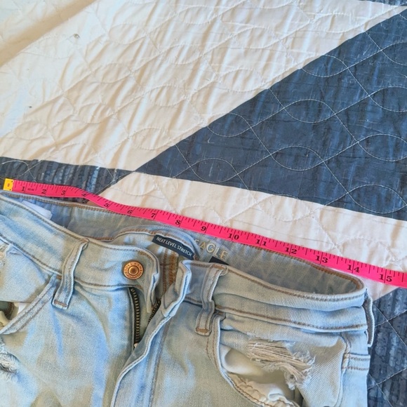 American Eagle Jeggings Distressed Light Blue - Picture 2 of 5